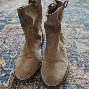 Sole Society Suede Ankle Boots - Brown